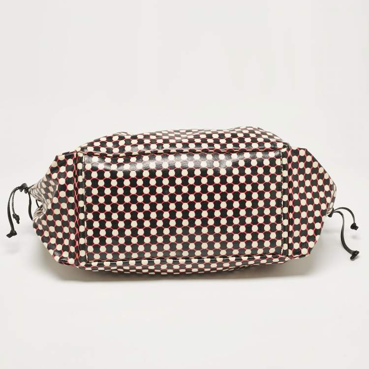 Pre Owned Kate Spade Multicolor Coated Canvas Polka Dots Stevie Tote