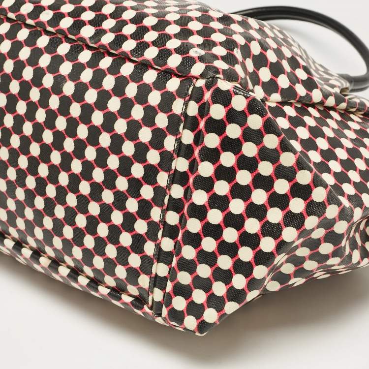 Pre Owned Kate Spade Multicolor Coated Canvas Polka Dots Stevie Tote