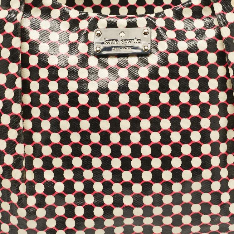 Pre Owned Kate Spade Multicolor Coated Canvas Polka Dots Stevie Tote