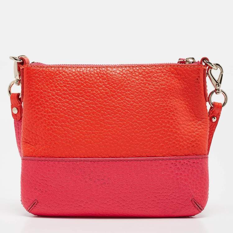 مملوكة مسبقًا Kate Spade Pink/Orange Leather New York Grove Park Crossbody Bag