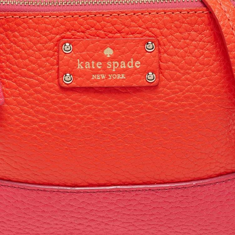 مملوكة مسبقًا Kate Spade Pink/Orange Leather New York Grove Park Crossbody Bag