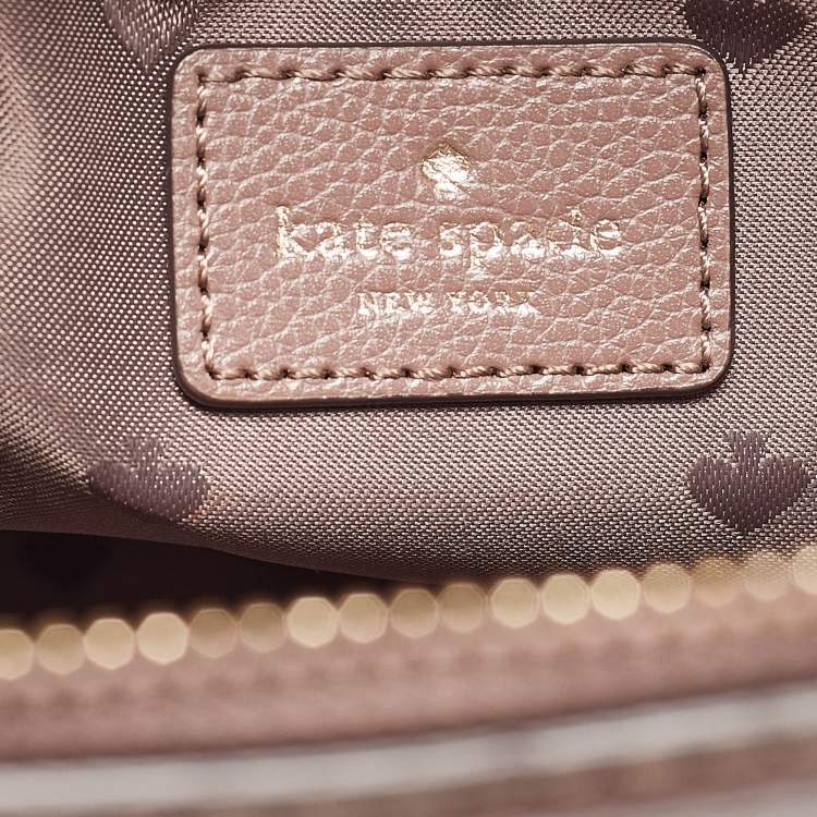 مملوكة مسبقًا Kate Spade Taupe Brown Leather Patterson Drive Medium Dome Satchel