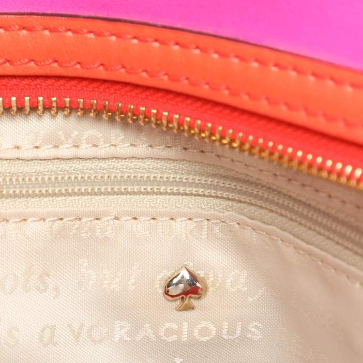 Pre Owned Kate Spade Pink Leather Little Kennedy Brightspot Avenue Satchel
