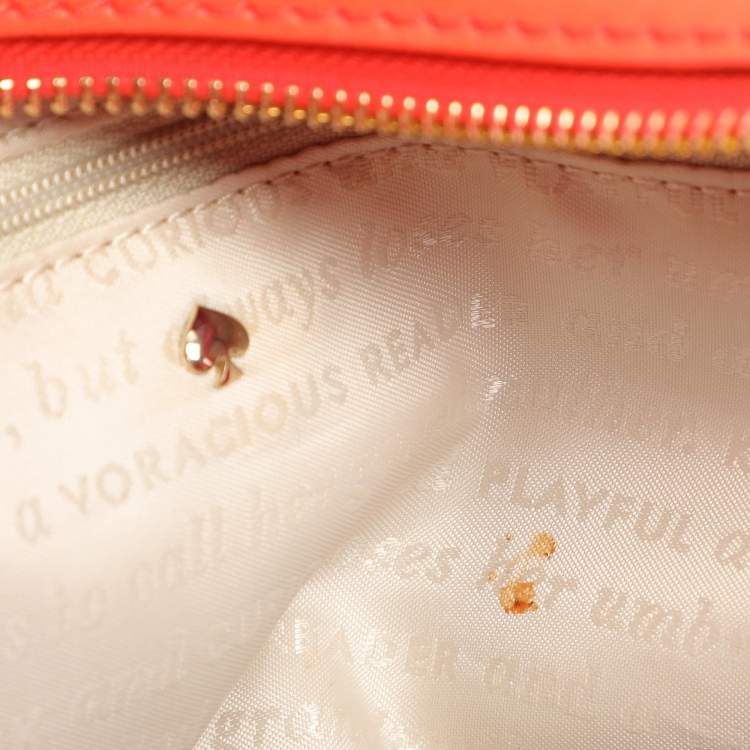 Pre Owned Kate Spade Pink Leather Little Kennedy Brightspot Avenue Satchel