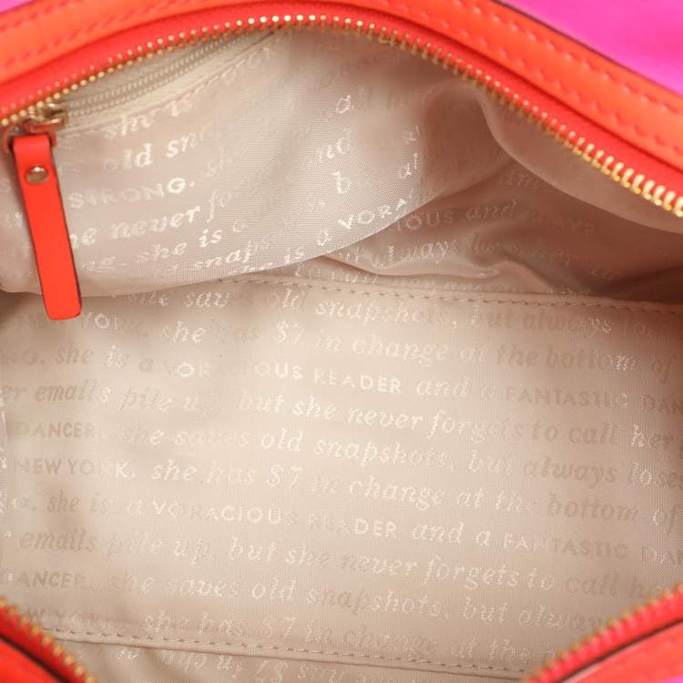 Pre Owned Kate Spade Pink Leather Little Kennedy Brightspot Avenue Satchel