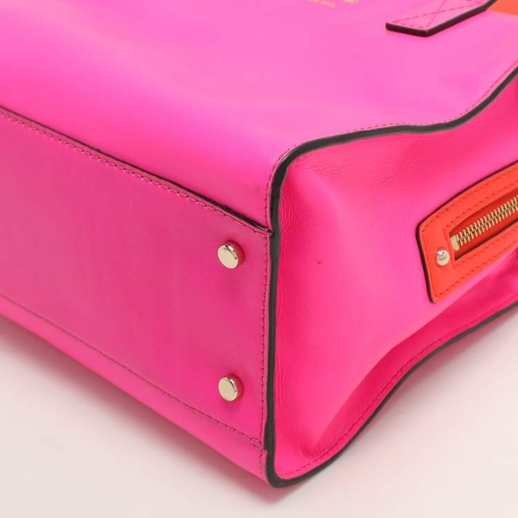 Pre Owned Kate Spade Pink Leather Little Kennedy Brightspot Avenue Satchel