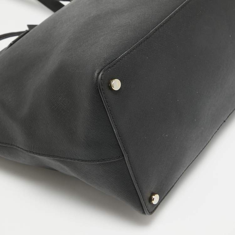 Pre Owned Kate Spade Black Leather Cameron Street Lucie Tote