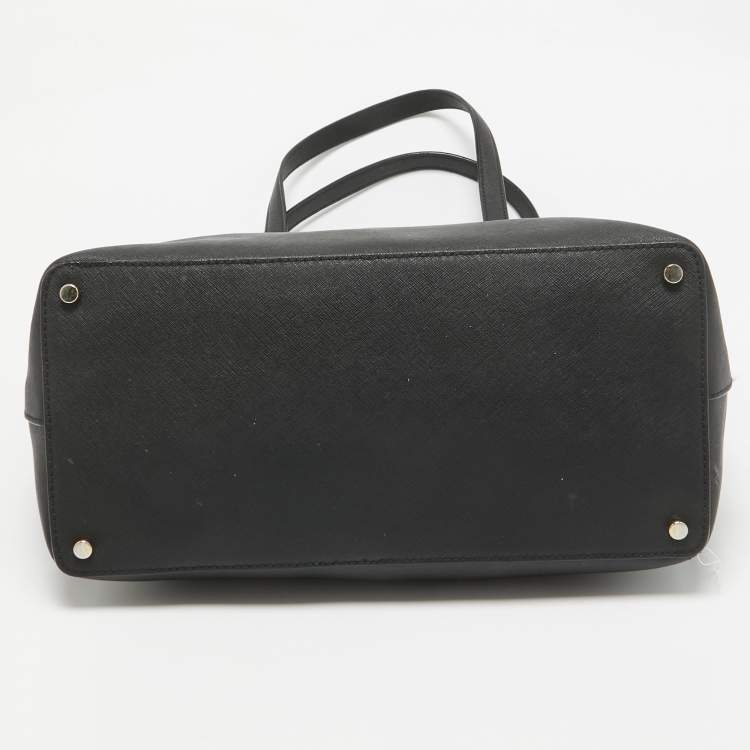 Pre Owned Kate Spade Black Leather Cameron Street Lucie Tote