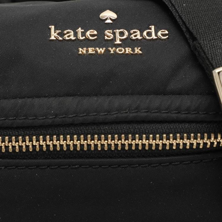 Pre Owned Kate Spade Black Satin Belt Bag