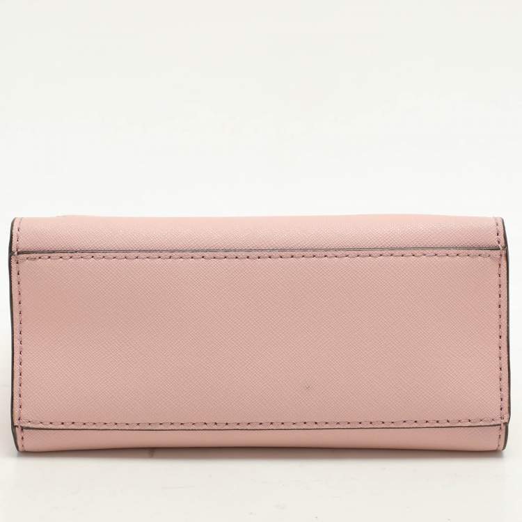 Pre Owned Kate Spade Pink Leather Mini Nora Top Handle Bag