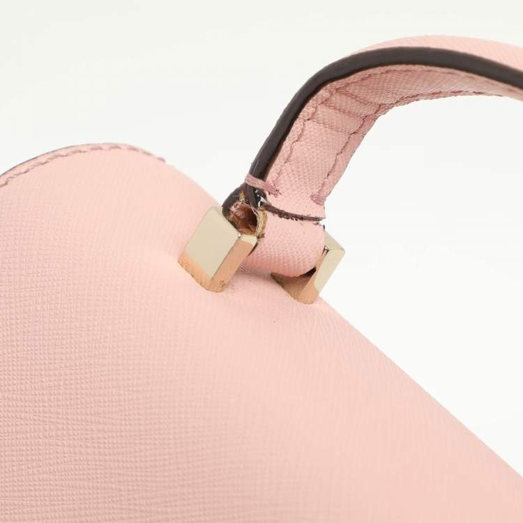 Pre Owned Kate Spade Pink Leather Mini Nora Top Handle Bag