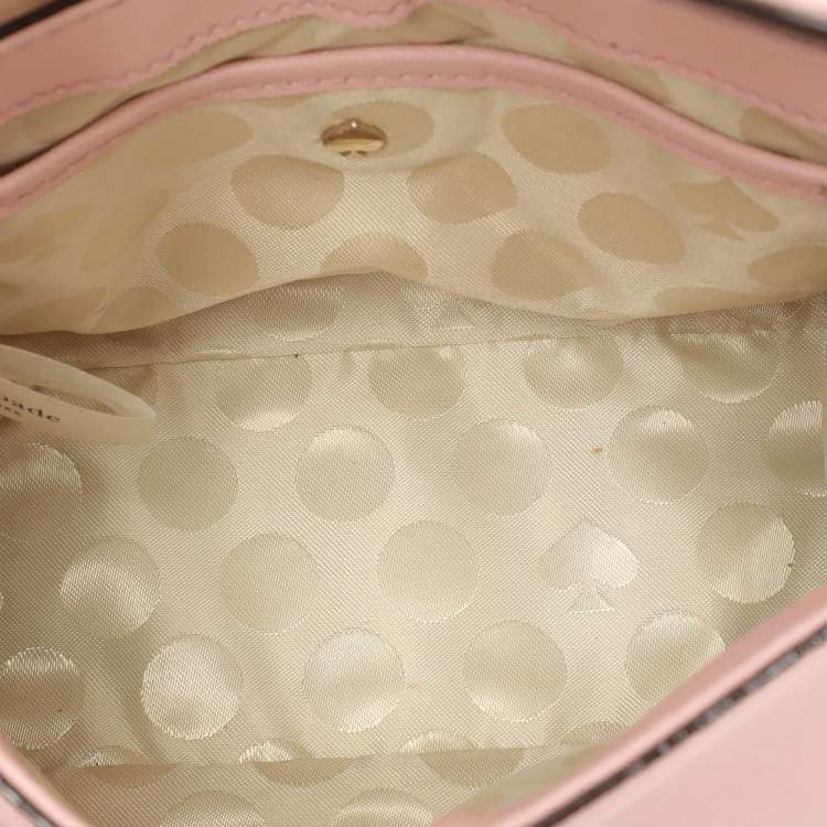 Pre Owned Kate Spade Pink Leather Mini Nora Top Handle Bag