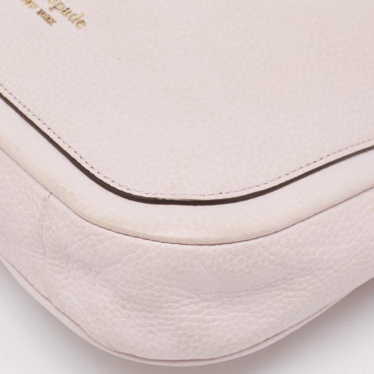 Pre Owned Kate Spade Lilac Leather Roulette Messenger Bag