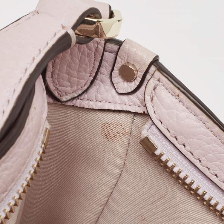 Pre Owned Kate Spade Lilac Leather Roulette Messenger Bag