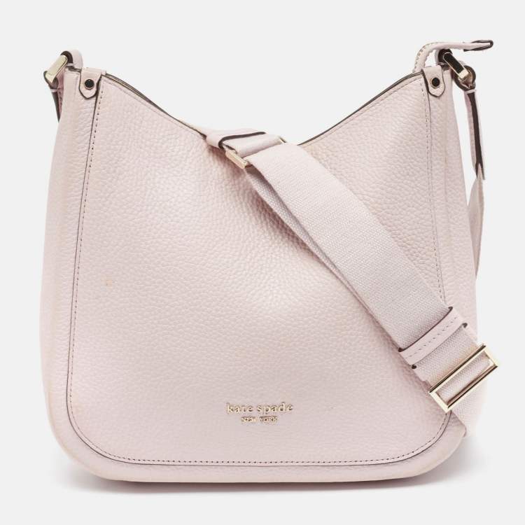 Pre Owned Kate Spade Lilac Leather Roulette Messenger Bag