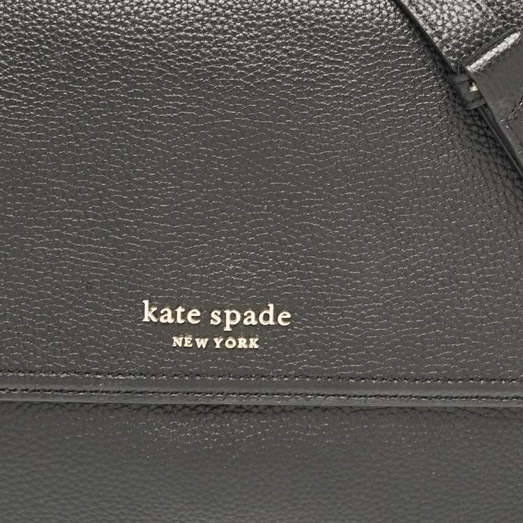 مملوكة مسبقًا Kate Spade Black Leather Polly Convertible Flap Shoulder Bag