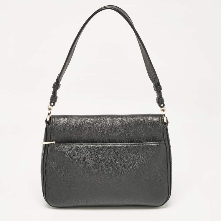 مملوكة مسبقًا Kate Spade Black Leather Polly Convertible Flap Shoulder Bag