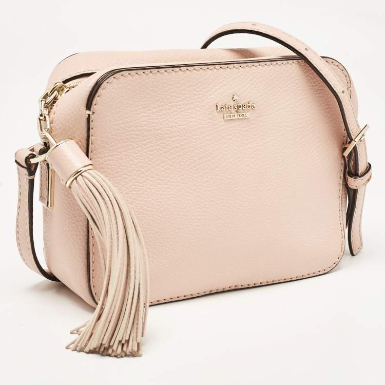 Pre Owned Kate Spade Pink Leather Kingston Drive Arla Crossbody Bag