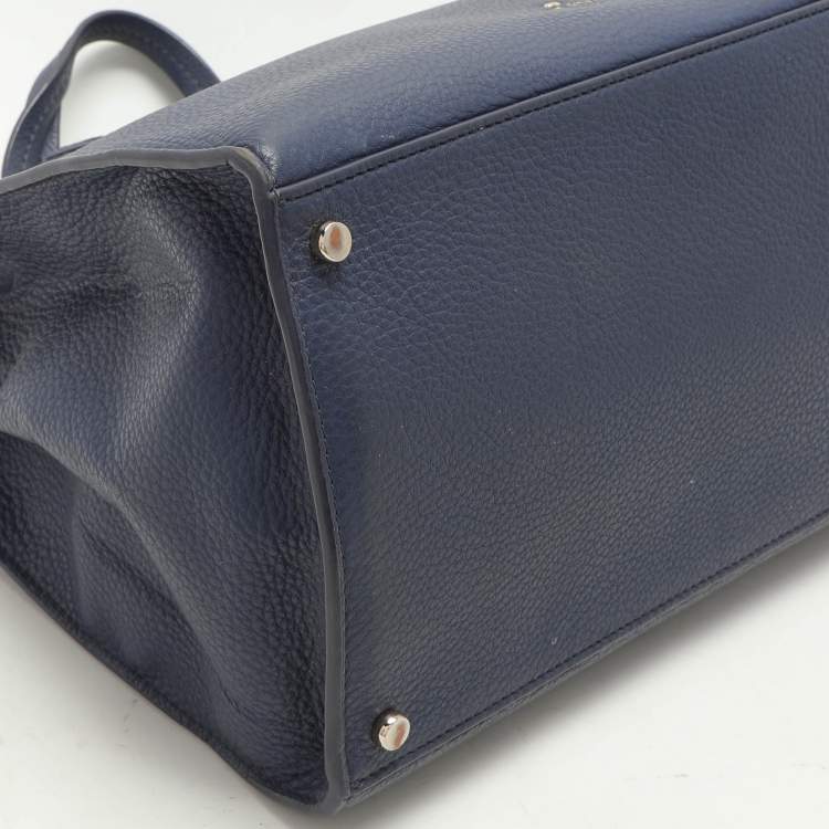 Pre Owned Kate Spade Blue Leather Hayes Street Tote