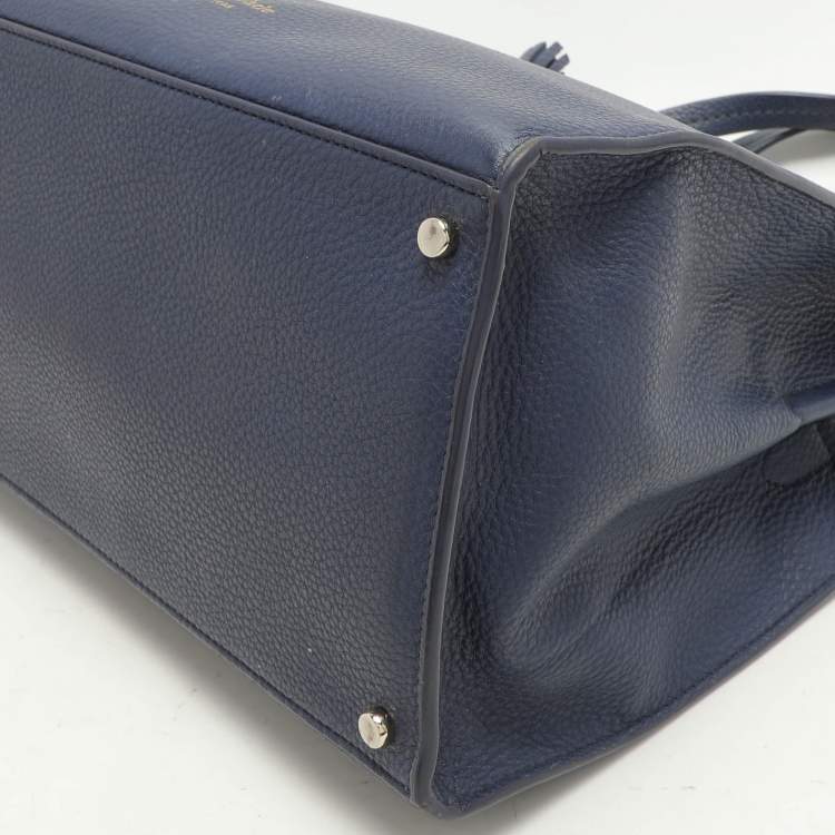 Pre Owned Kate Spade Blue Leather Hayes Street Tote