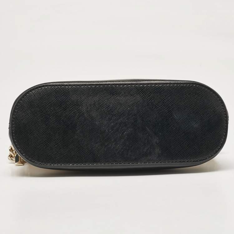 Pre Owned Kate Spade Beige/Black Leather Small Spencer Crossbody Bag