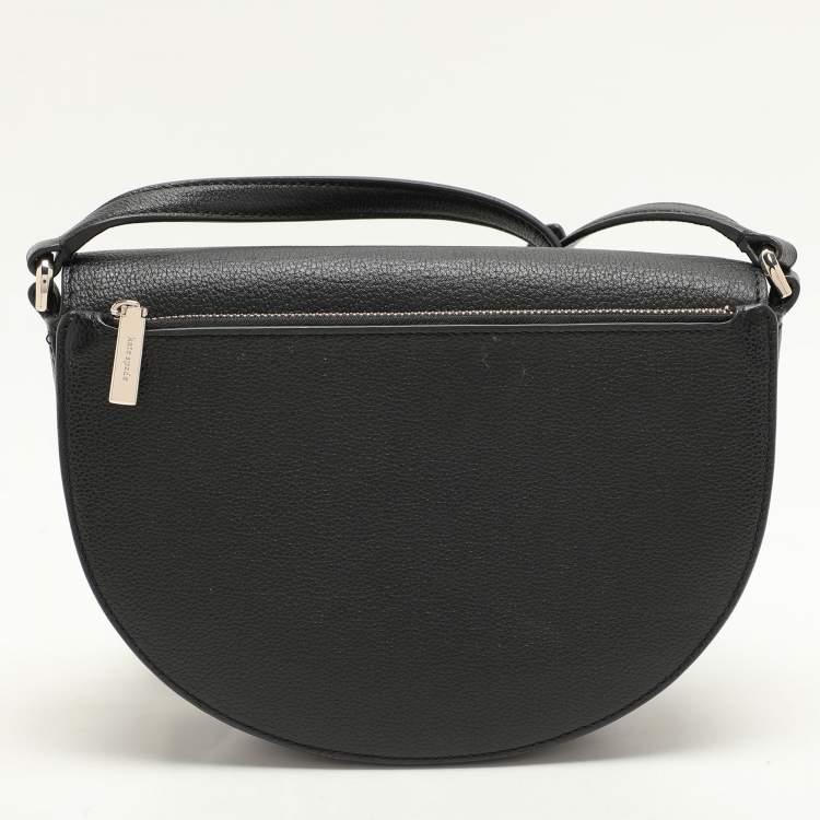 Pre Owned Kate Spade Black Leather Luna Crescent Crossbody Bag