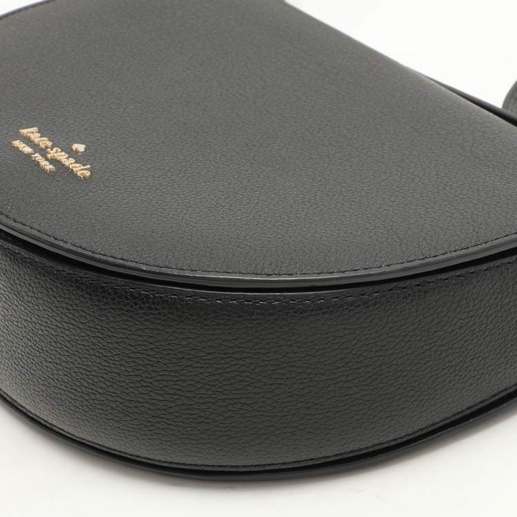 Pre Owned Kate Spade Black Leather Luna Crescent Crossbody Bag