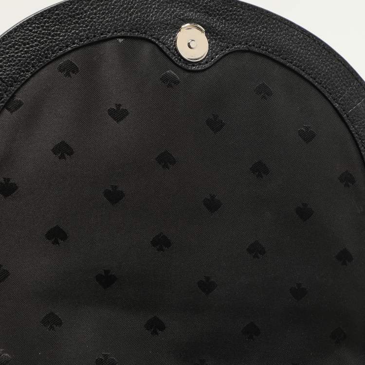 Pre Owned Kate Spade Black Leather Luna Crescent Crossbody Bag
