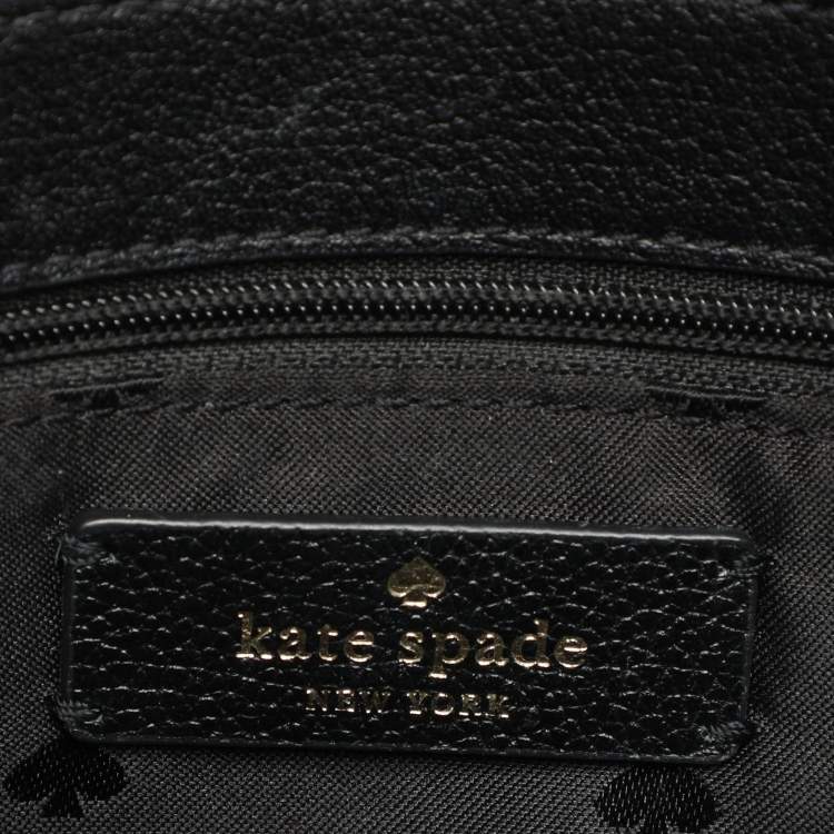 Pre Owned Kate Spade Black Leather Luna Crescent Crossbody Bag