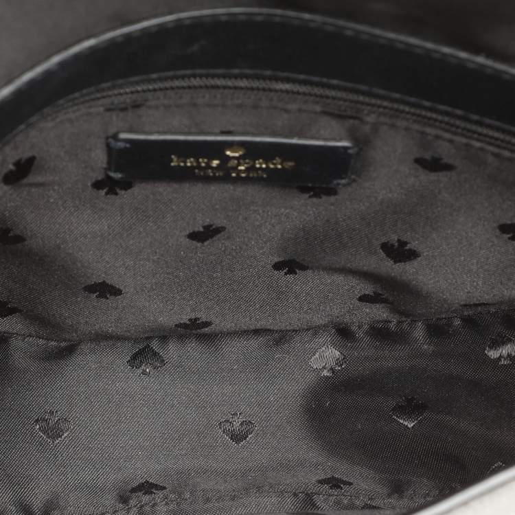 Pre Owned Kate Spade Black Leather Luna Crescent Crossbody Bag