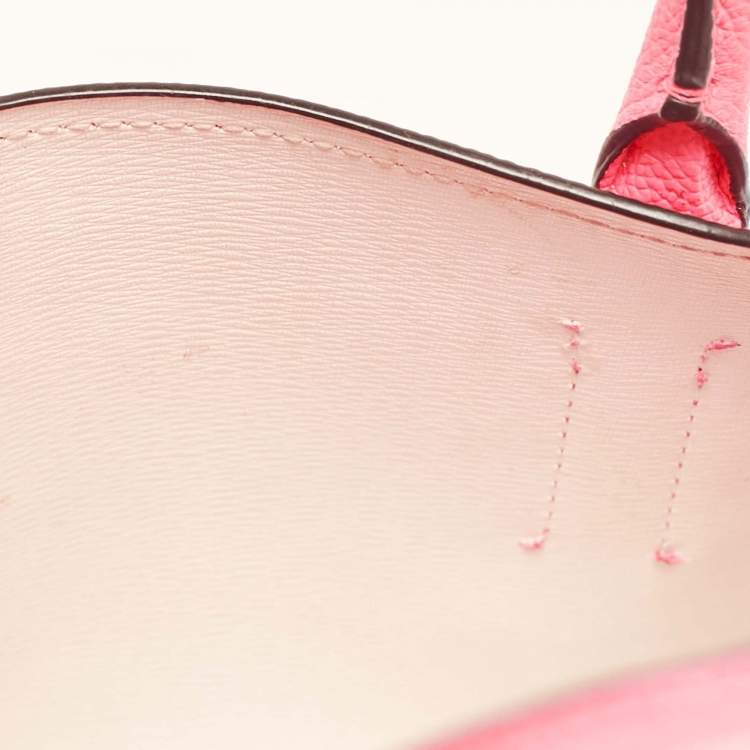 Pre Owned Kate Spade Peach Leather Margaux Mini Satchel 