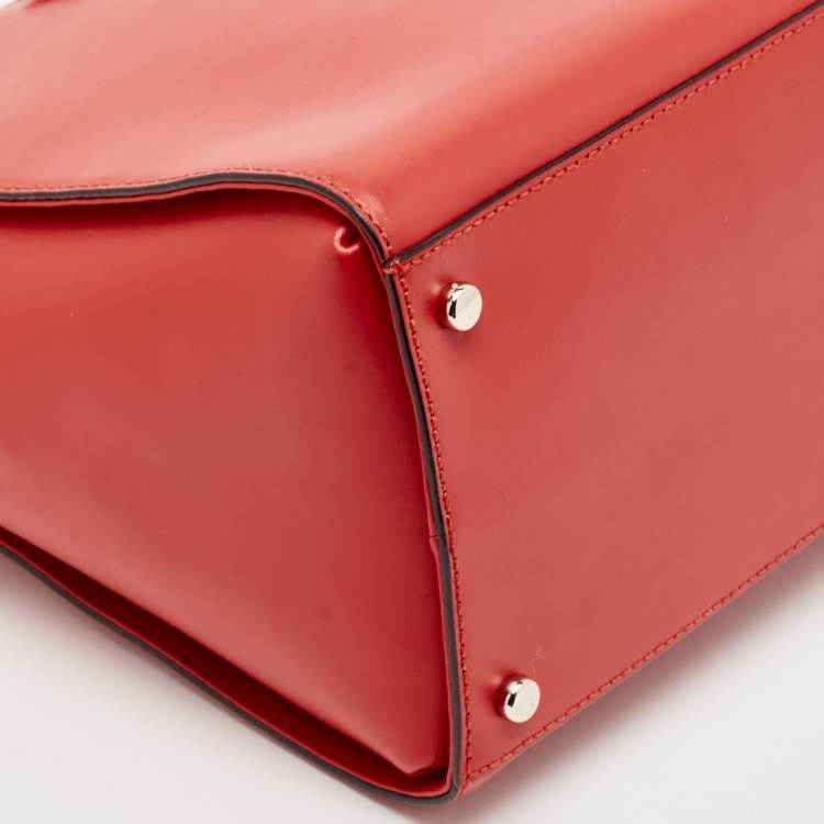 Pre Owned Kate Spade Red Leather Beacon Court Jeanne Tote