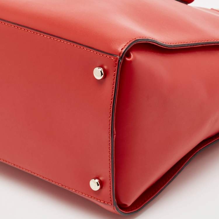 Pre Owned Kate Spade Red Leather Beacon Court Jeanne Tote