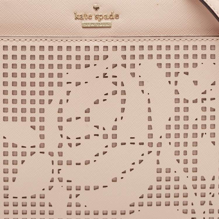 Pre Owned Kate Spade Light Pink Leather Cameron Street Clarise Crossbody Bag