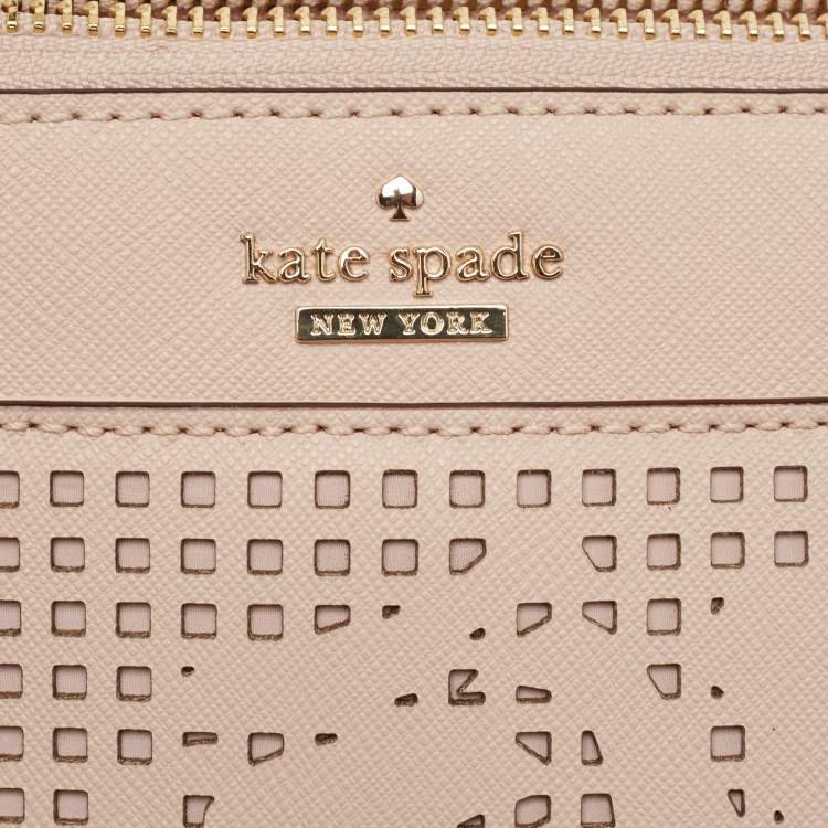 Pre Owned Kate Spade Light Pink Leather Cameron Street Clarise Crossbody Bag