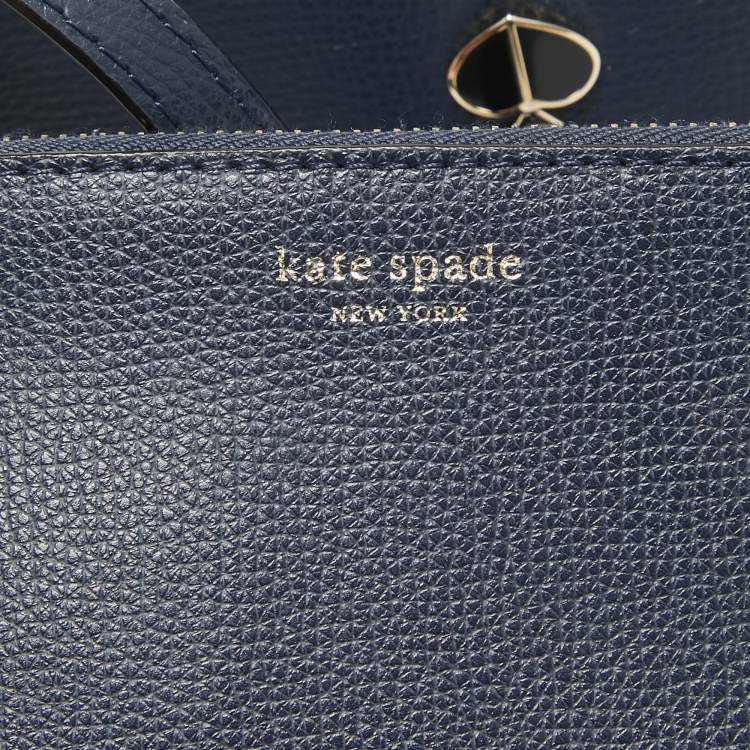 Pre Owned Kate Spade Navy Blue Leather Molly Tote