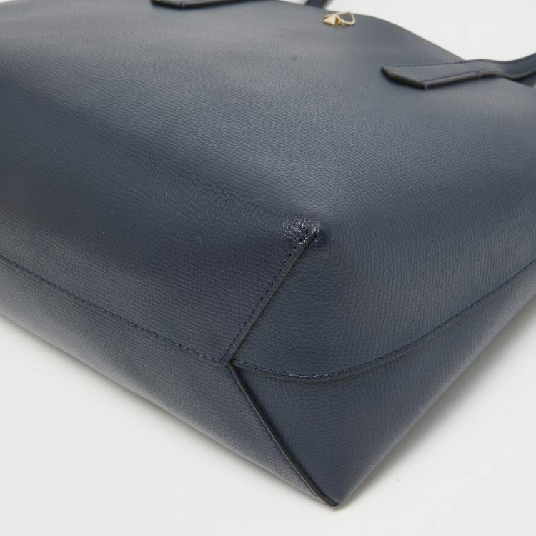Pre Owned Kate Spade Navy Blue Leather Molly Tote