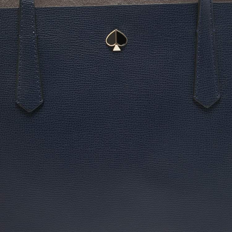 Pre Owned Kate Spade Navy Blue Leather Molly Tote