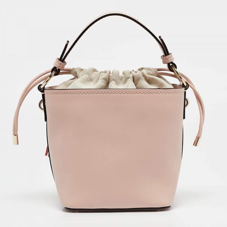 Pre Owned Kate Spade Pink Leather By The Pool Flamingo Pippa Bucket Bag
