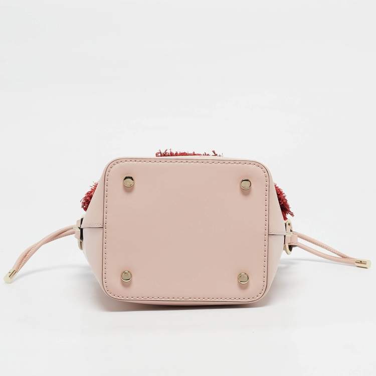 Pre Owned Kate Spade Pink Leather By The Pool Flamingo Pippa Bucket Bag