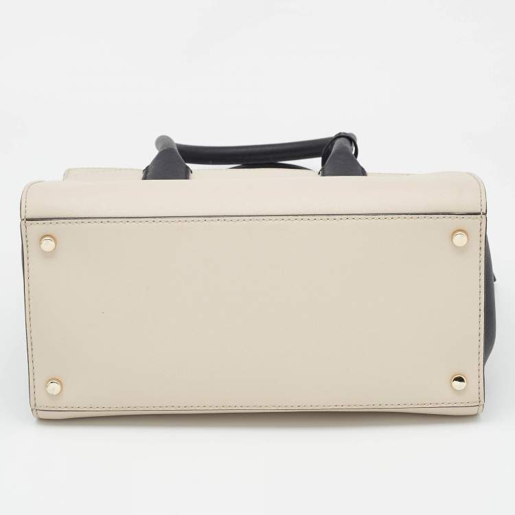 Pre Owned Kate Spade Beige/Black Leather Cameron Street Candace Tote