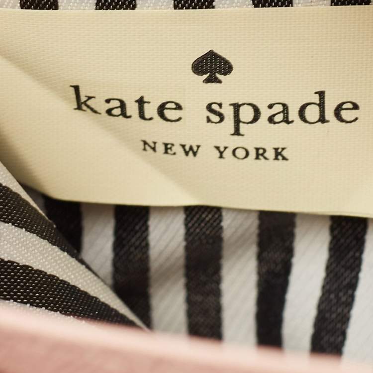 Pre Owned Kate Spade Pink Leather Flap Chain Clutch