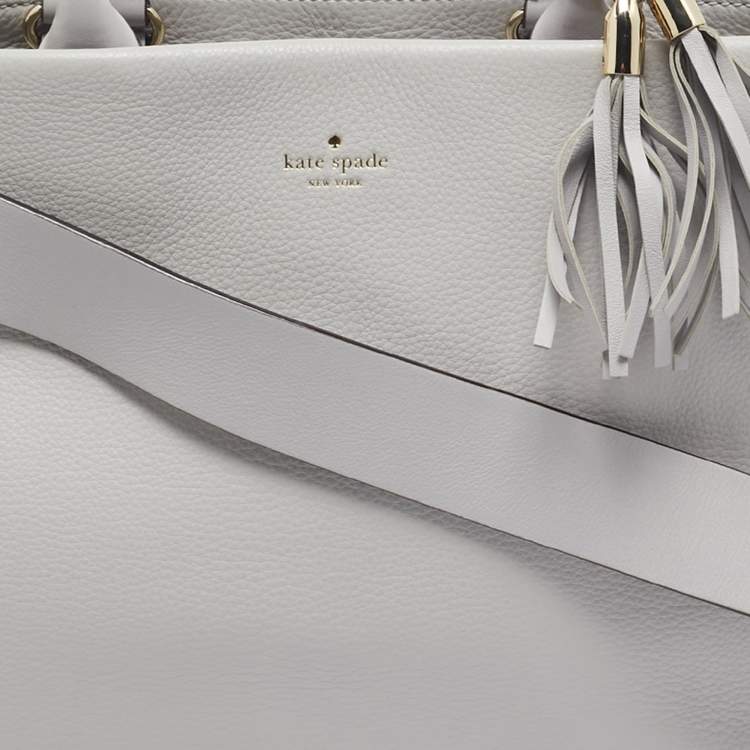 Pre Owned Kate Spade Grey Leather Larson Tote