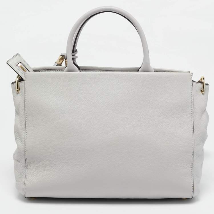 Pre Owned Kate Spade Grey Leather Larson Tote