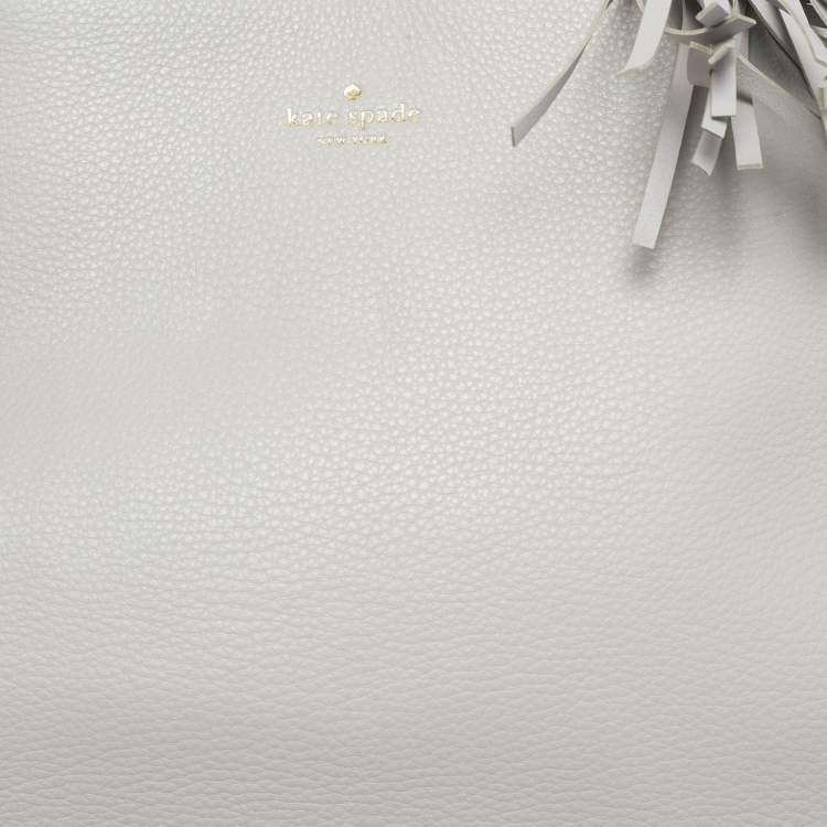Pre Owned Kate Spade Grey Leather Larson Tote