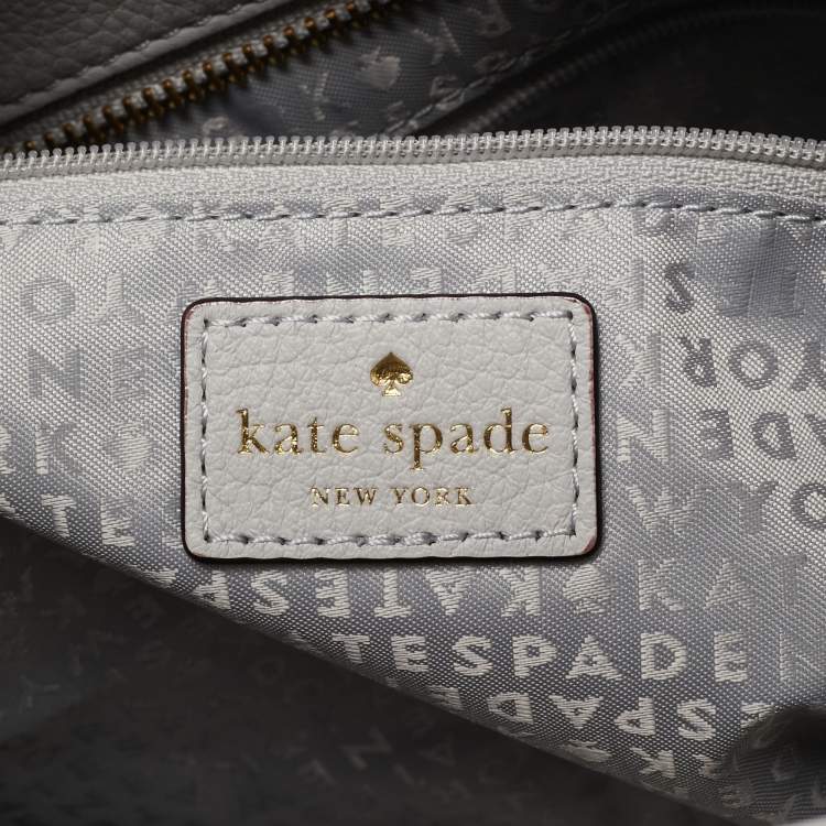 Pre Owned Kate Spade Grey Leather Larson Tote