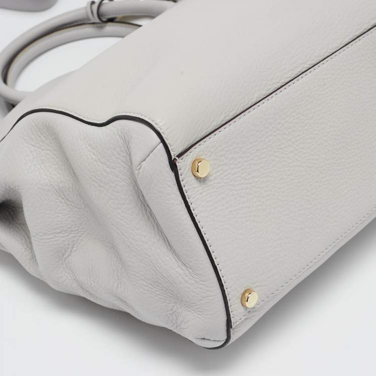 Pre Owned Kate Spade Grey Leather Larson Tote