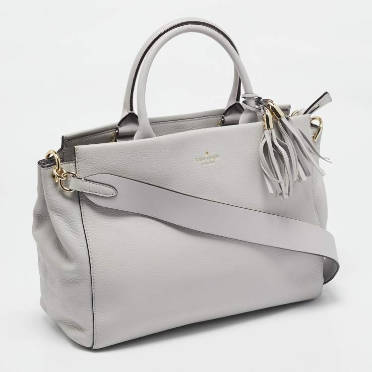 Pre Owned Kate Spade Grey Leather Larson Tote
