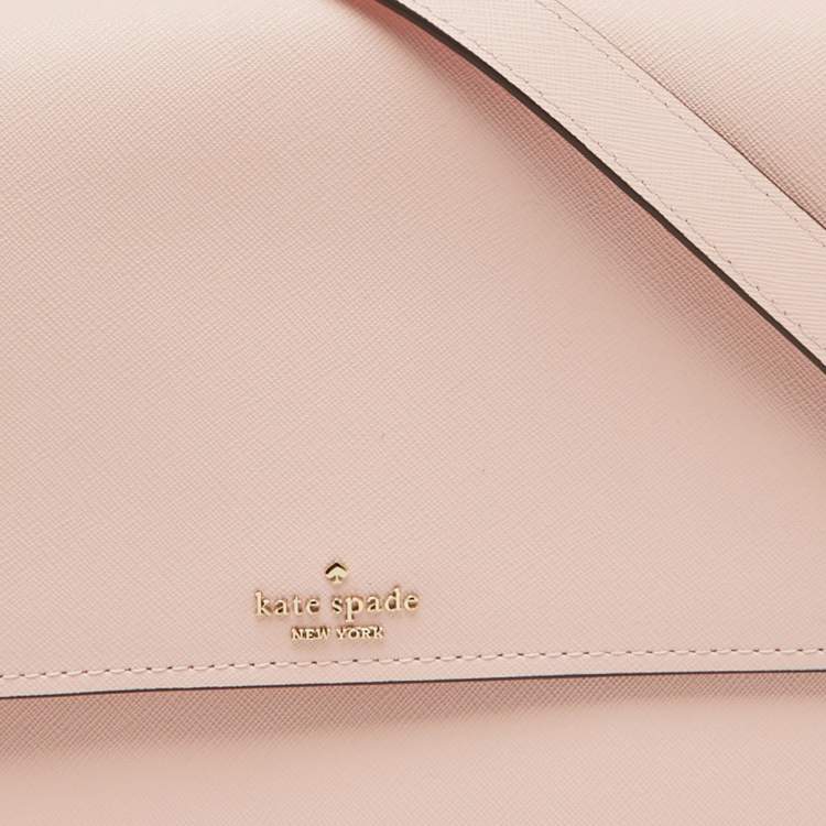 Pre Owned Kate Spade Light Pink Saffiano Leather Cove Street Dody Crossbody Bag