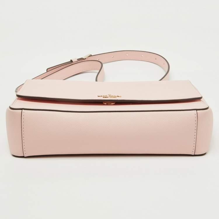 Pre Owned Kate Spade Light Pink Saffiano Leather Cove Street Dody Crossbody Bag